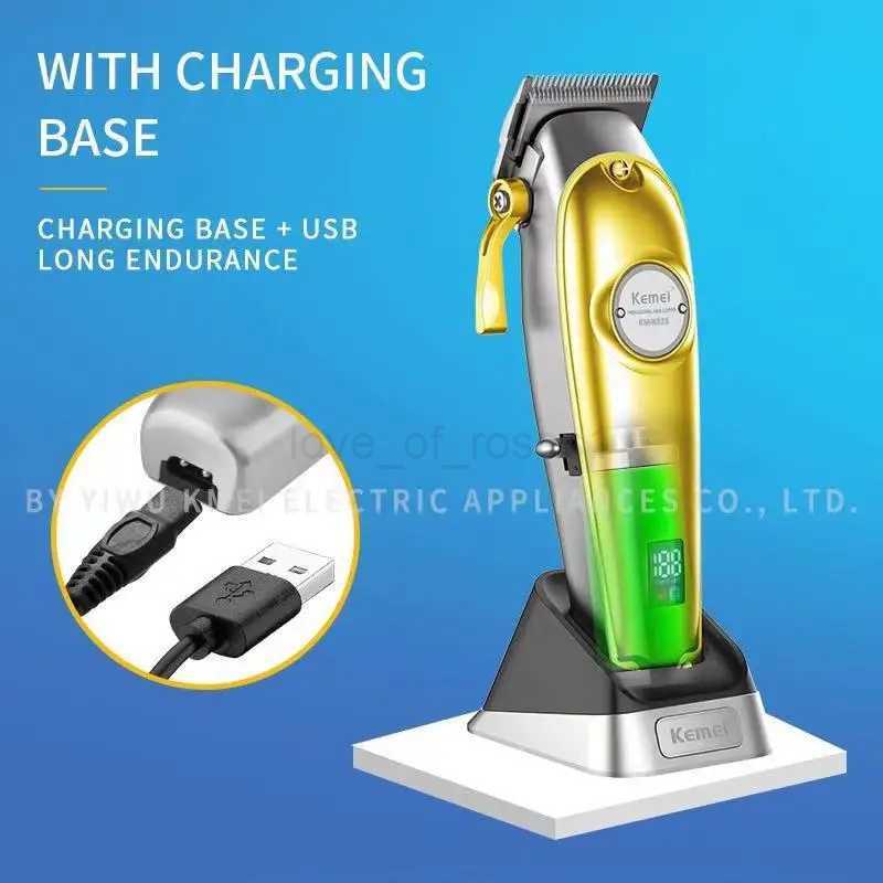 Kemei KM-K53S Hair Clipper with Lcd Fast Charging and Long Time Using Professional Salon Hair Trimmer Makina De Afeitar HombreM240715