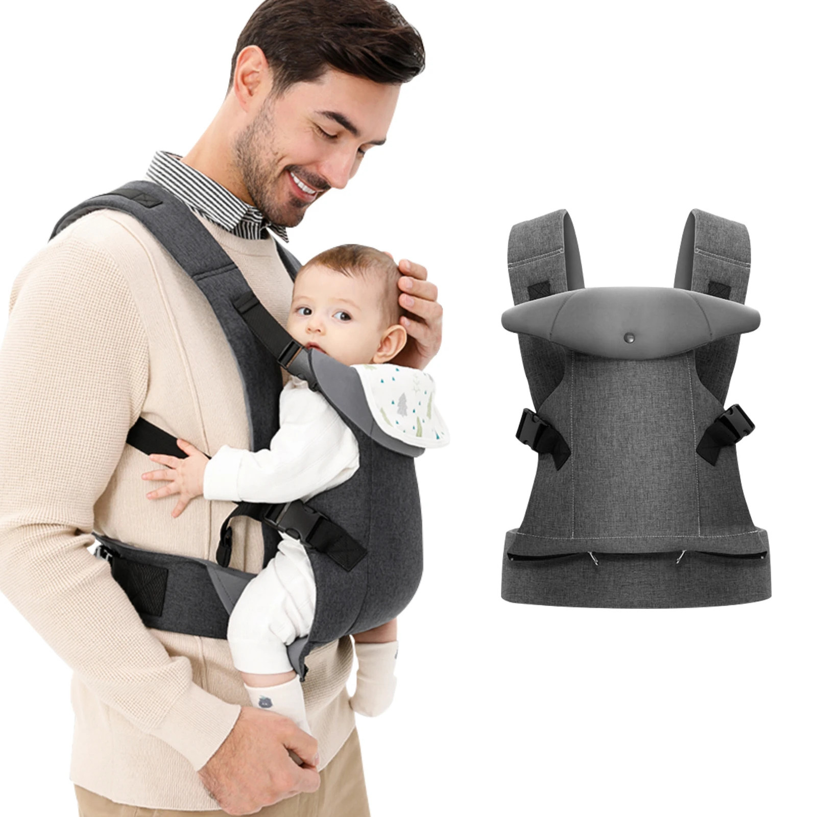 Baby Sling 4in1 Ergonomic Backpack Easily Adjustable born to Toddler 240710