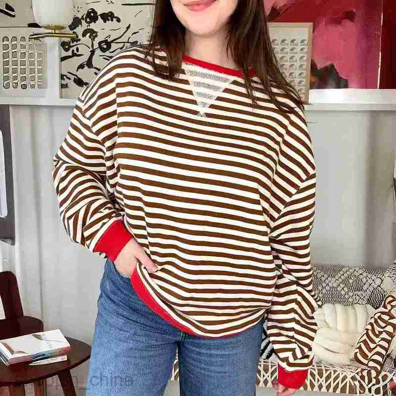 Women Hoodies Sweatshirts autumn/winter TIKTOK pure cotton women's loose casual striped hoodie for women Woman jogging suit