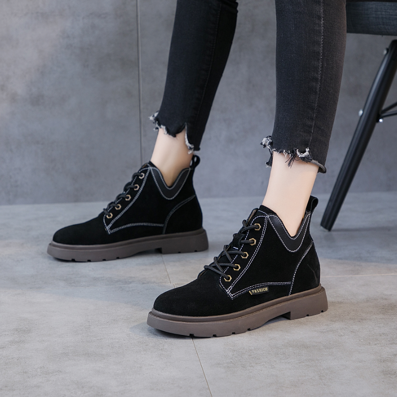 AIYUQI Ankle Boots Women 2024 Winter New Suede Genuine Leather Women Booties Flat Large Size Ladies Short Boots
