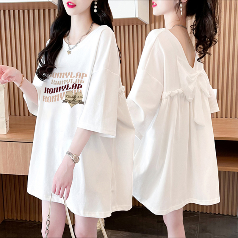 First cotton 2024 summer short sleeved women's Korean version loose oversized T-shirt top
