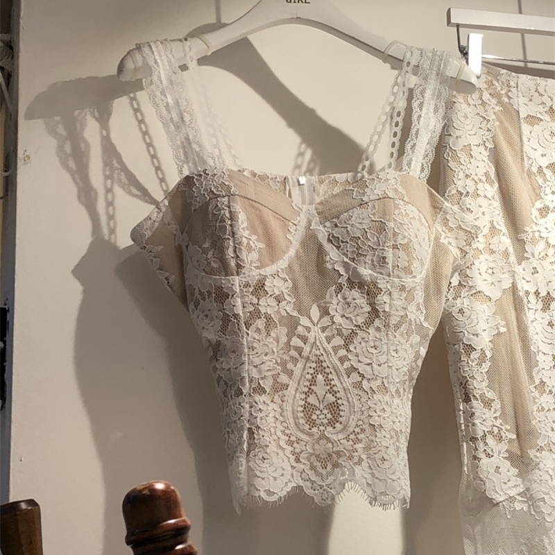 Crop Top Women Clothing Sexy Crochet Ropa Mujer Tank Slim Black Lace Shirts s Tees Tanks Camis Blusas 2024 Summer 240626