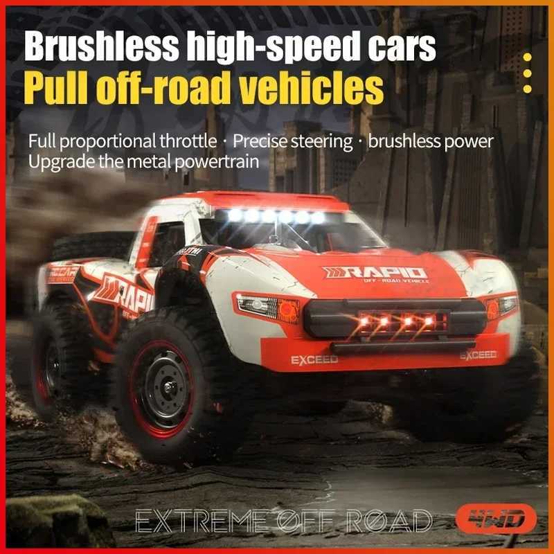 Rc Car Off Road 4x4 50km/h or 70km/h High Speed Brushless Motor Monster Truck 1/16 Desert/Snow Racing Drift Cars Toys for BoysM240715