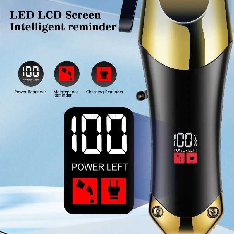 Hair Clippers for Men T Liners Hair Trimmer Set Men Professional Cordless Rechargeable Barber Hair Cutting Kit with LED DisplayM240715