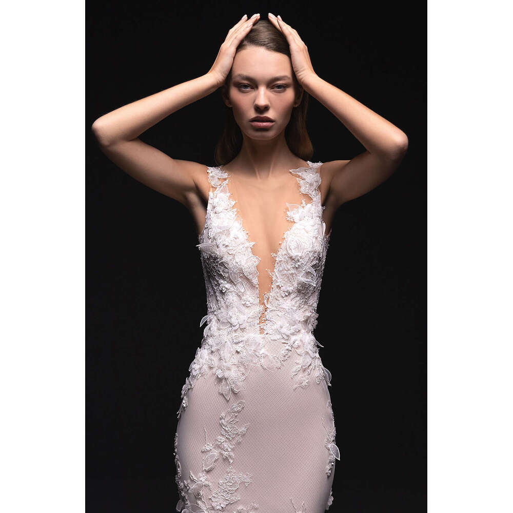 Mermaid Wedding Dresses Lone Detachable Sleeves Appliques Bridal Gowns Custom Made Backless Sweep Train Robe De Mariee