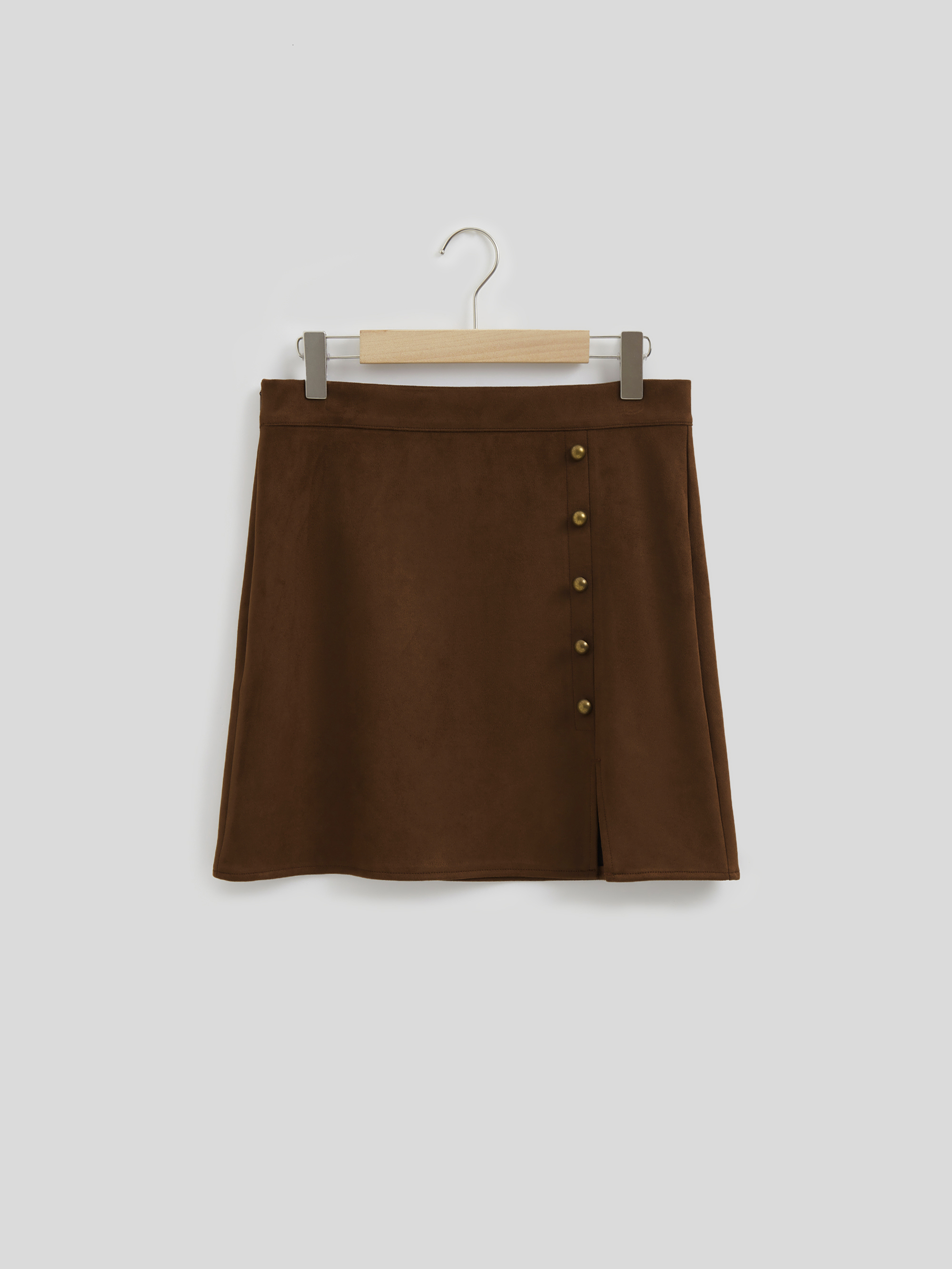 2024 TEMU Autumn winter women's solid color suede European and American high waist hot girl hip short skirt