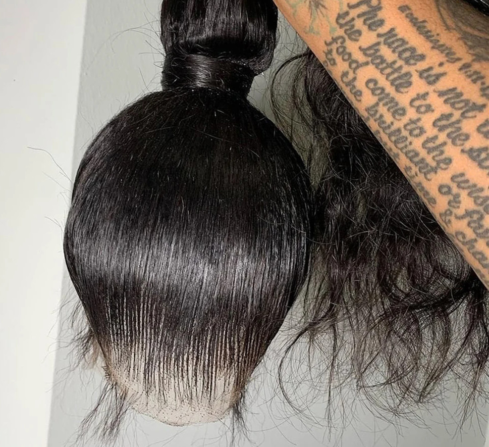 18'' Straight 360 Full Lace Wig Lace Front Wigs Human Hair 360 Lace Frontal Glueless Human Hair Wig Pre Plucked Long Straight Black Wig For 