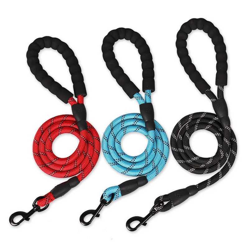 150/200/300cm Strong Dog Leash Pet Leashes Reflective Leash For Small Medium Large Dog Leash Drag Pull Tow Golden Retriever W250219