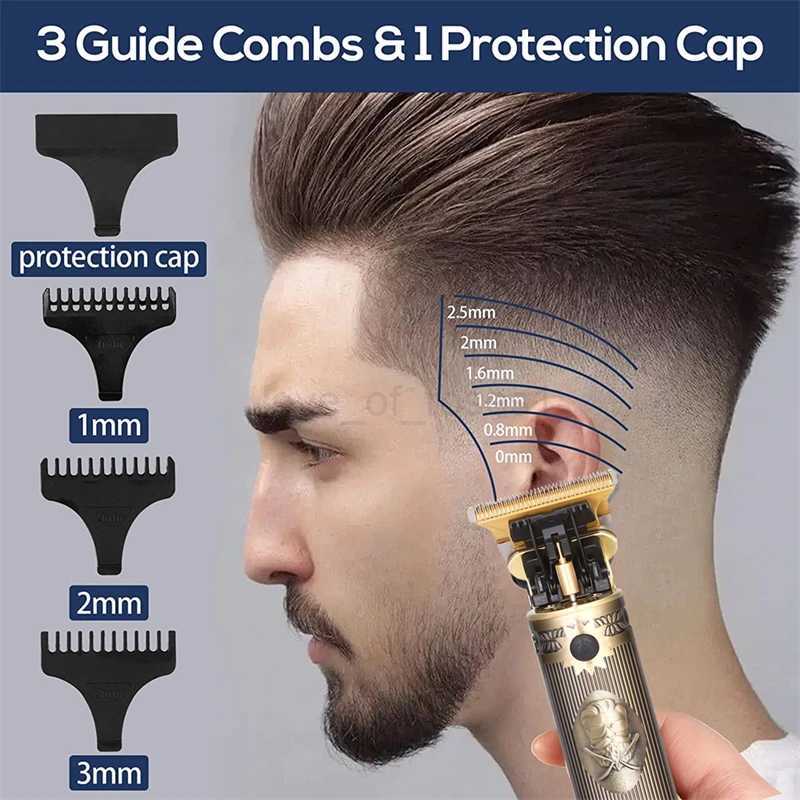 Metal Body LCD Original T9 Hair Trimmer 1200mAh Battery 7500 RPM New in Electric Brushes for Hair Mens Electric Shaver BarberM240715