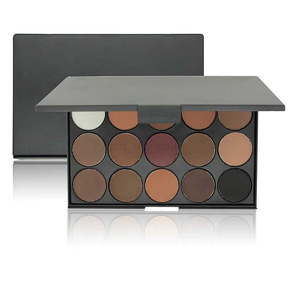 Fashion Eye Makeup 15 Color Matte Shimmer Pigment Nude Eyeshadow Palette Cosmetic Make up Set EARTH Tone Eye ShadowM240715