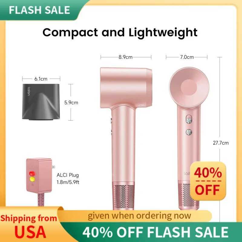 Hair Dryers Laifen Swift Hair DryerNegative Ionic Blow Dryer with 110000RPM Brushless MotorFast DryingHigh-Speed Low Noise Thermo-ControlL478