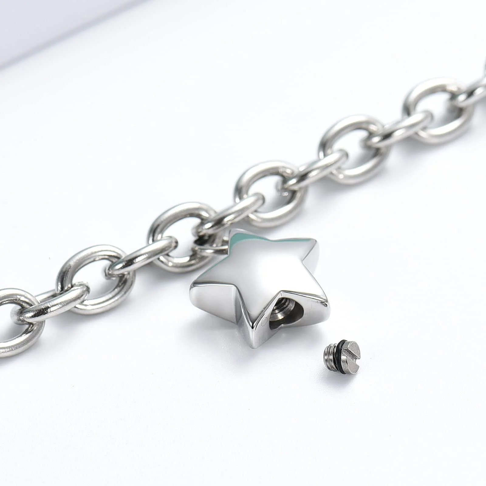Cremation Jewelry Star Urn Ashes for Women Gilrs Keepsake Bangle Memorial Link Bracelet designer bracelet women luxury jewelry gold mens bracelet desi - view 4