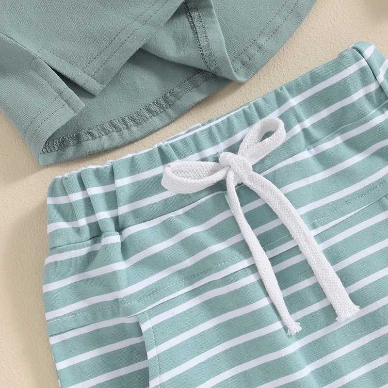 Clothing Sets 2024-03-04 Lioraitiin Toddler Boys Summer Outfits Pocket Sleeveless Tank Tops and Stripe Elastic Waist Shorts Clothes Set
