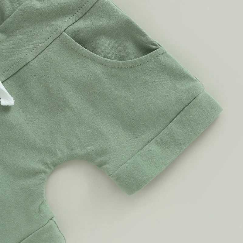 Clothing Sets Toddler Boys Summer Outfits Contrast Color Pocket Crew Neck Short Sleeve T-Shirts and Elastic Waist Shorts 2Pcs Clothes Set