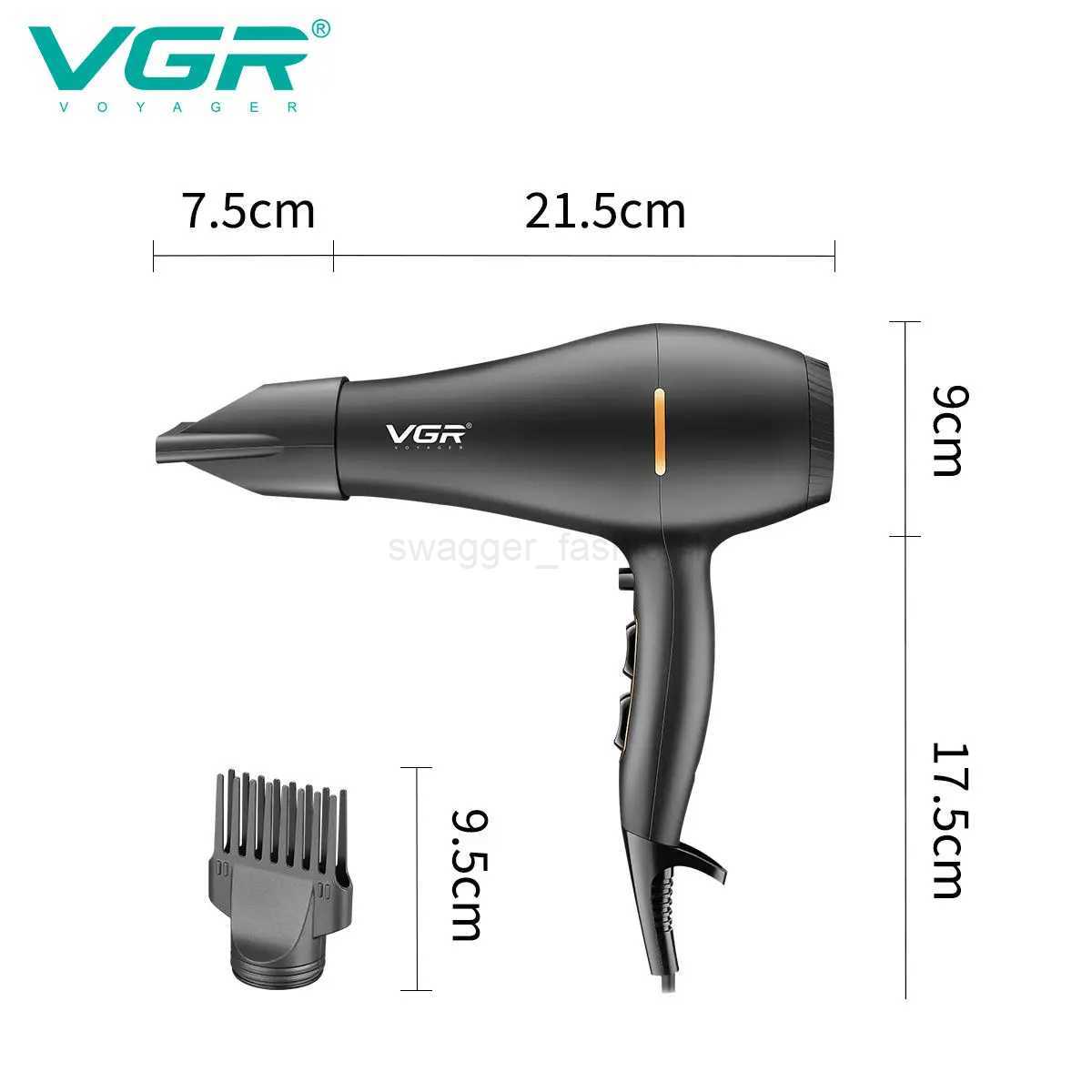 VGR barber equipment powerful AC motor hair styler professional electric hooded hair dryerB240715