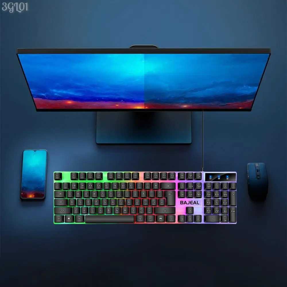 Wired Mechanical Gamer Keyboard Ergonomic feel luminous backlit gaming keyboard Gaming office universal Keycap for PC GamerM240715