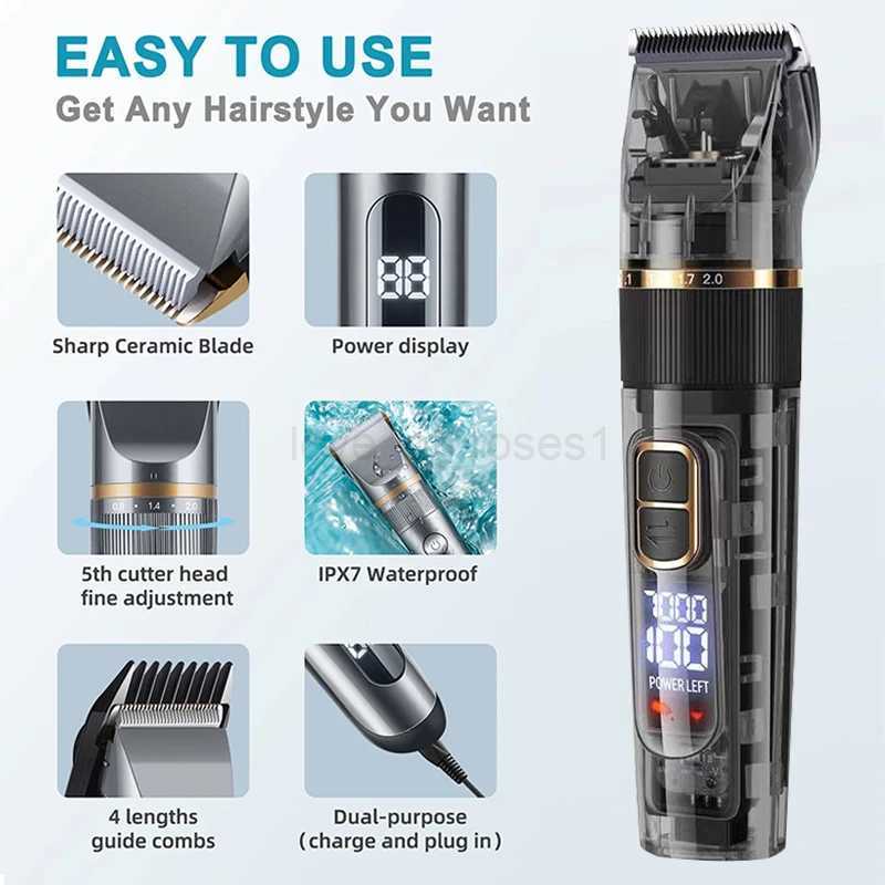 Professional Hair Clipper For MenMens Haircut MachineBeard Trimmer For MenHair Cutting MachineMachine for ShavingM240715