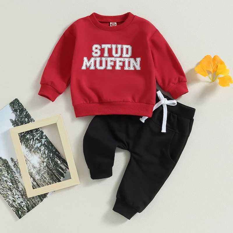 Clothing Sets 2023-06-24 Lioraitiin 0-3Years Baby Boy Girl 2Pcs Fall Outfit Letter Print Long Sleeve Sweatshirt and Elastic Pants Set