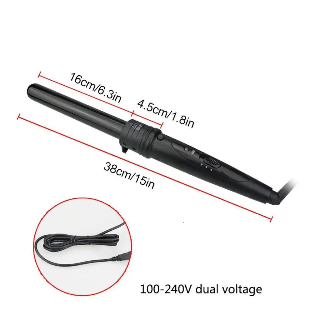 3-in-1 Hair Curling Iron 3 Interchangeable Barrels and LED Display -Professional Rapid Heating Waves Curl Wond Ceramic Styling 240712