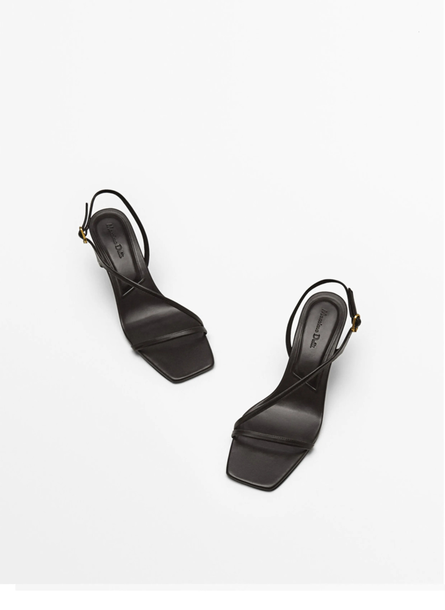2024 Summer New Black Cross One Strap High Heel Sandals Fine Heel Open Toe Sandals Female Fashion Hundred Simple High Heels 240713