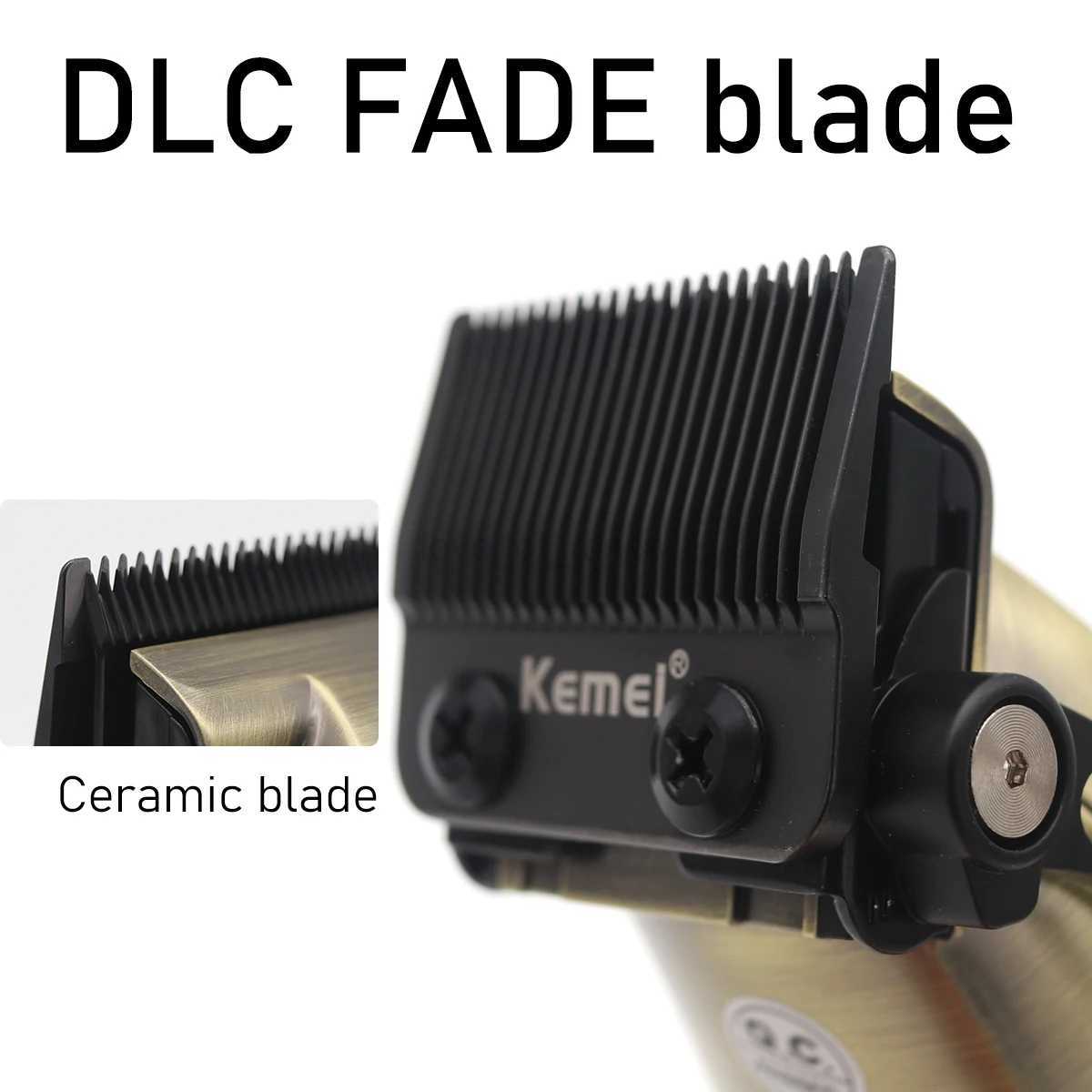 Kemei KM-2230 2236 Brushless Motor Professional Hair Clipper Kit for Men Full Metal with Seat Charger LCD Hair Cutting MachineM240715