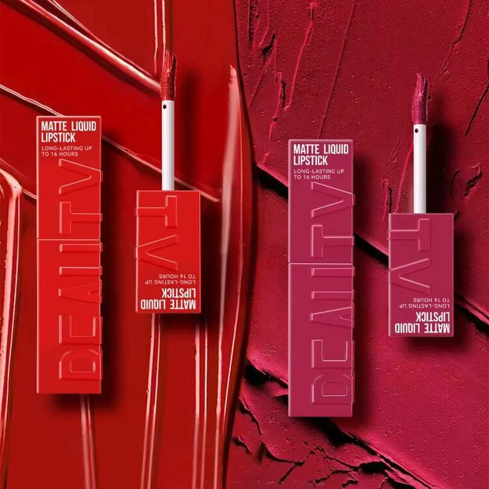 Cheap Matte Ink Liquid Lipstick Non-stick Cup Long Lasting Velvet Nude Lip Gloss Waterproof Lips Tint Waterproof Korean Make Up zxx240715