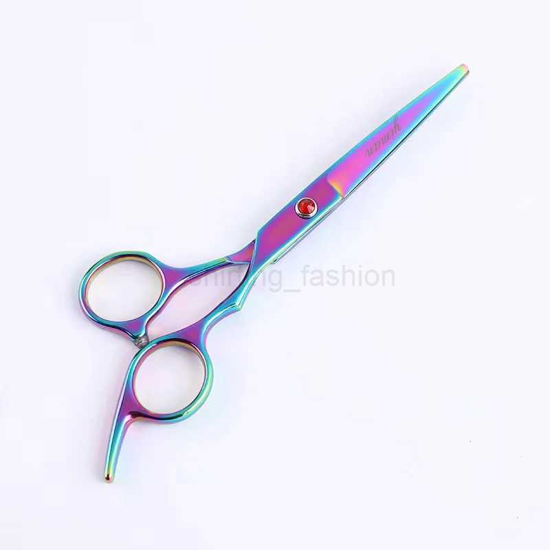 6.5inch Japan High-end Forged Stainless Steel Ruby Rainbow Color Hairdressing Scissors Professional Cutting Hair Cut Barber Salon Home Cutting HeadCL2