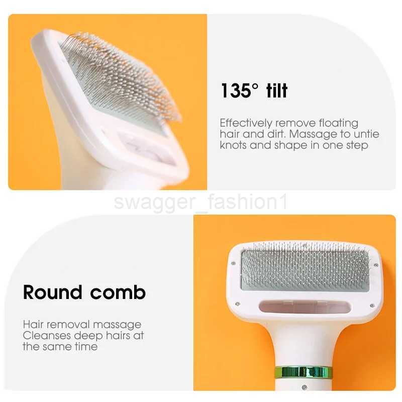Pet Hair Dryer 2 with Slicker Brush Grooming for Cat and Dog Brush Professional Home Grooming Furry Drying Portable Dog BlowerB240715
