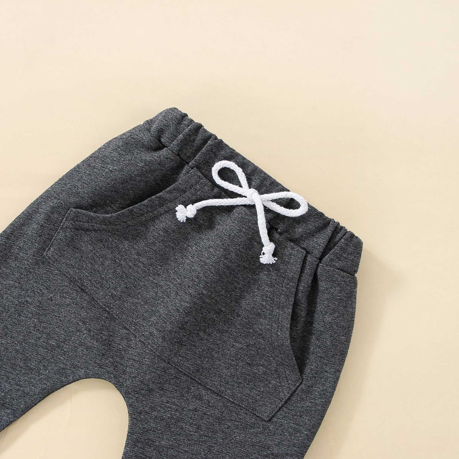 Clothing Sets 2022-08-29 Lioraitiin 0-3Years 2Pcs Baby Boys Casual Outfit Letter Print Long Sleeve Sweatshirt Elastic Waist Pants Set