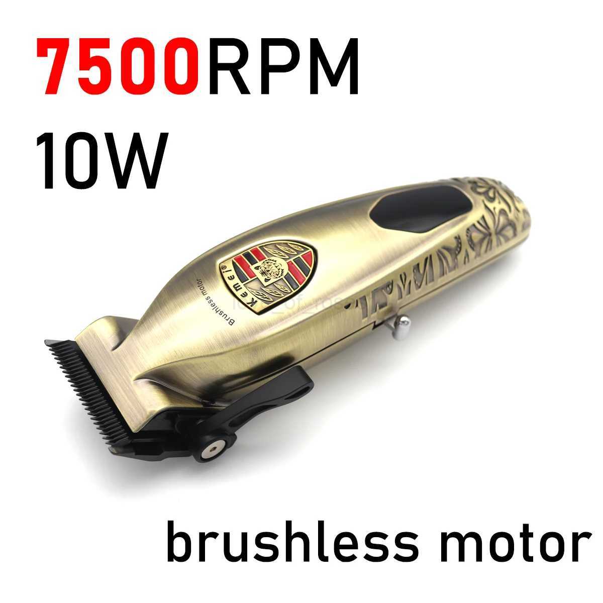 Kemei KM-2230 2236 Brushless Motor Professional Hair Clipper Kit for Men Full Metal with Seat Charger LCD Hair Cutting MachineM240715