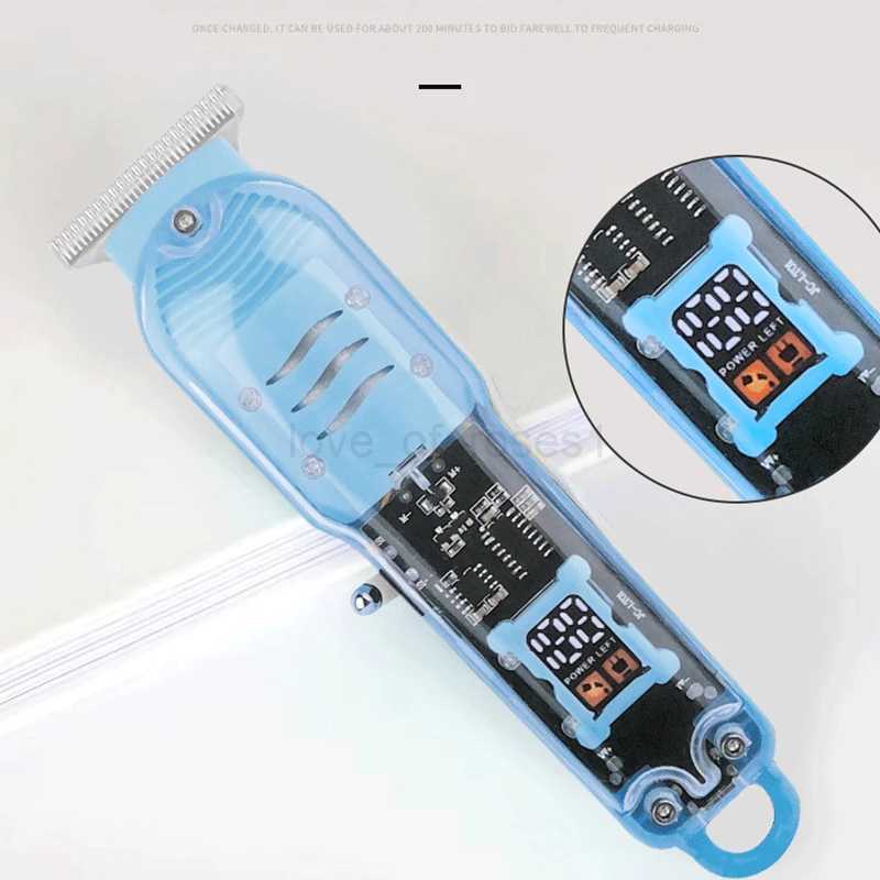 Transparent Hair Clipper Original Set Hair Clipper for Shaving for Boyfriend Barberia Atomizer Mens Electric Shaver ClippersM240715