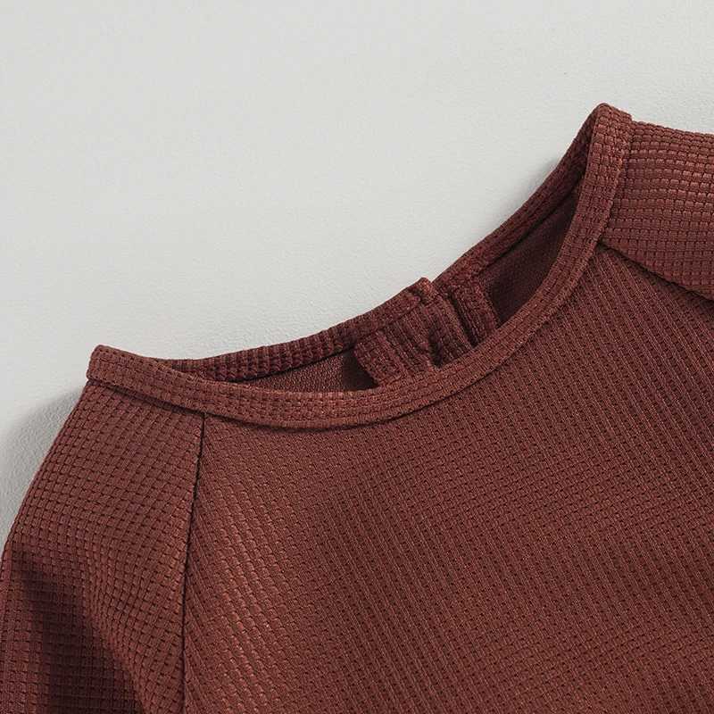 Clothing Sets 0-3Y Baby Boys Spring Autumn Clothing Set Solid Color Long Sleeve Sweatshirt with Elastic Waist Pants Infant Clothes