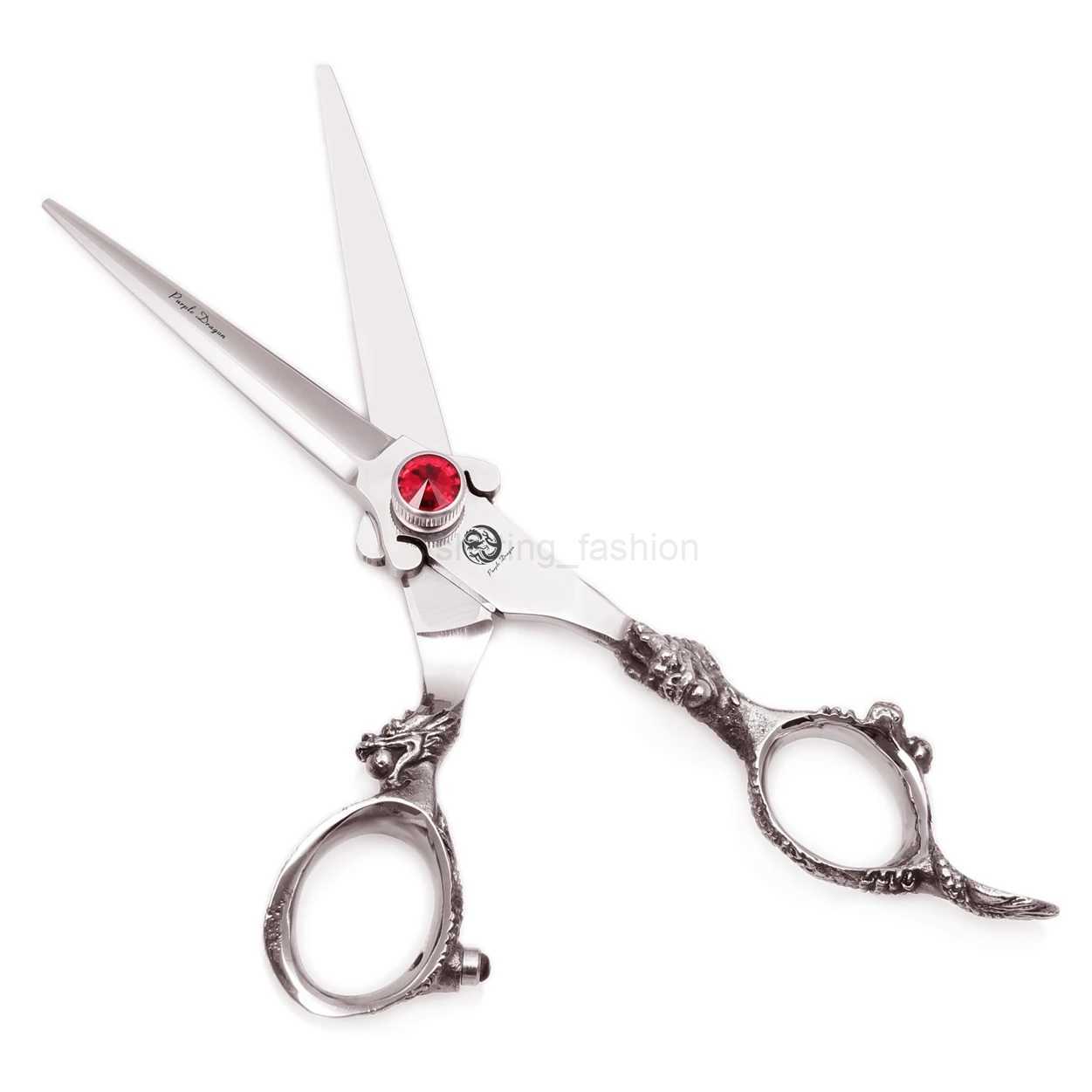 Professional Barber Scissors 6 Japan 440C Purple Dragon Hair Cutting Scissors Dragon Handle Thinning Shears Hair Scissors Z9007CL240715