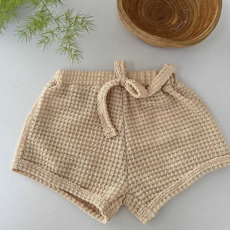 Clothing Sets 2pcs Summer Baby Waffle Shorts Set Toddler Girls Boys Sleeveless Top And Shorts Outfits Knitted Kids Simple Style Clothing Set