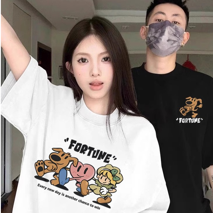 Special in Hand Couple Short Sleeve Summer Set 2024 New Internet Celebrity Different Pure Cotton T-shirt Top