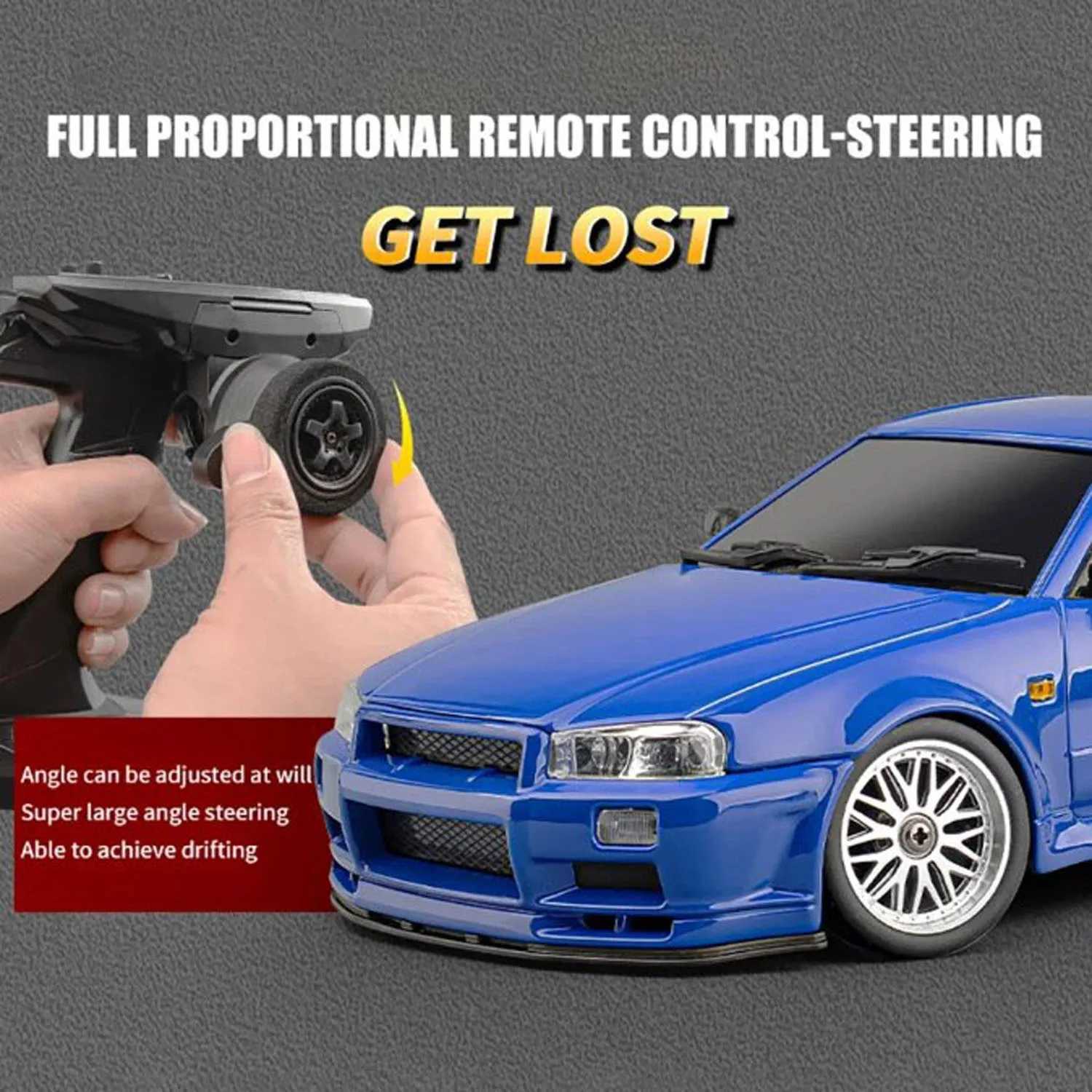 Gifts 1/18 LDRC 4x2 RC Racing Car RWD Remote Control Drift Vehicles Gyroscope LD1899 Radio Light System TOUCAN Toys for BoysZ240715