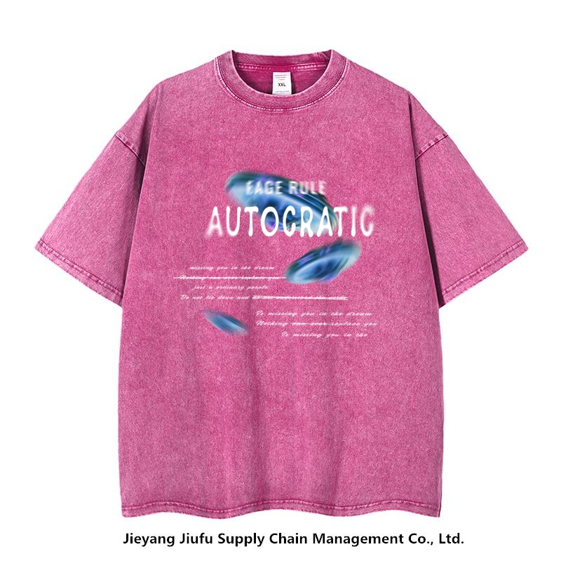 Fashionable fashion brand women's T-shirt washed cotton short sleeved slim fit loose and breathable T-shirt outdoor casual top