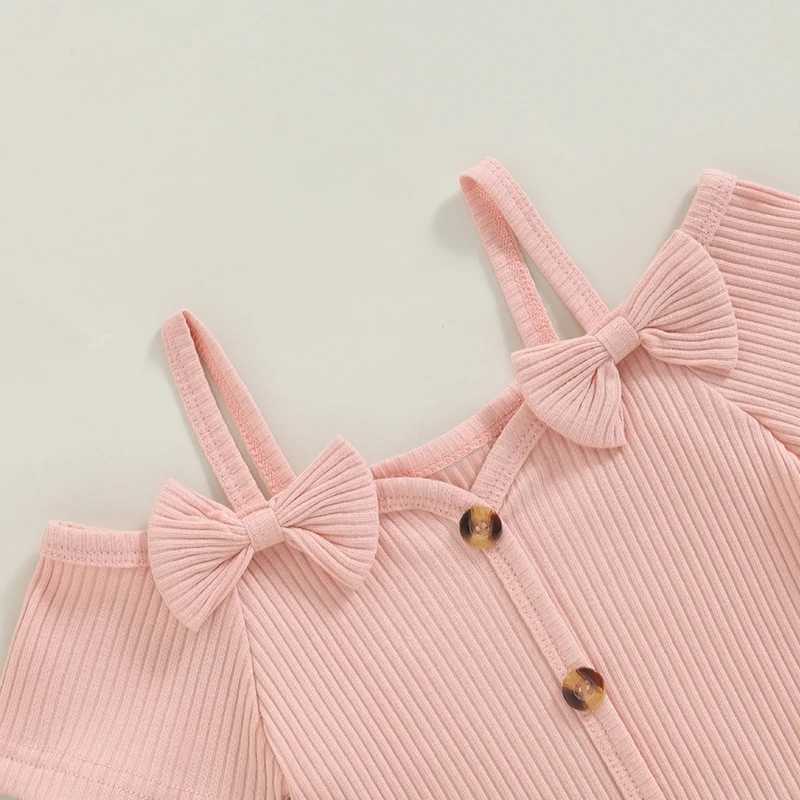 Clothing Sets 2024-05-05 Lioraitiin 1-5Y Kids Girls Pants Set Short Sleeve T-shirt with Flower Print Flare Pants Summer Outfit