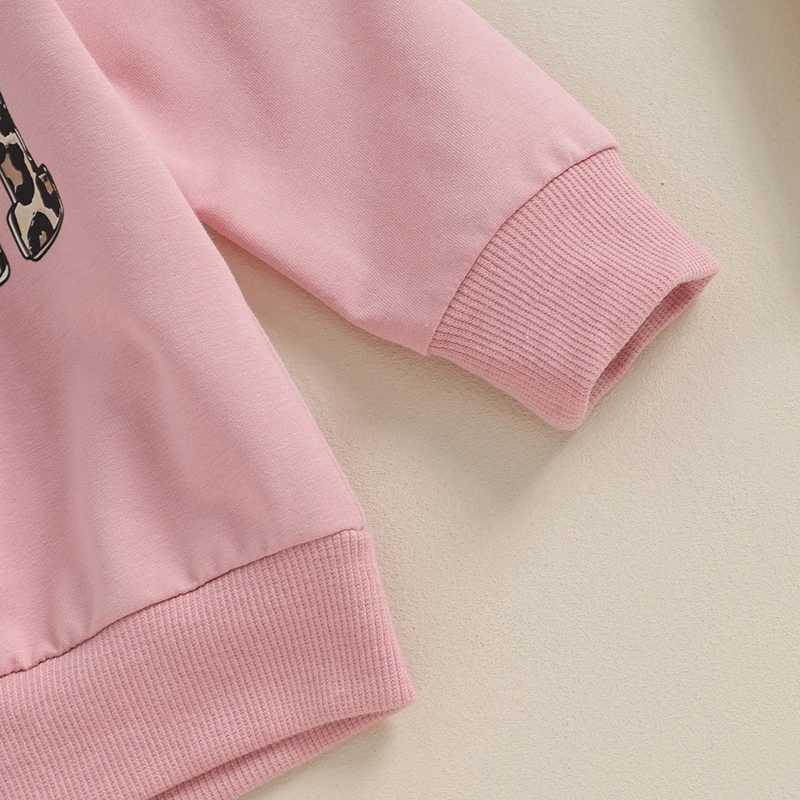 Clothing Sets 2023-09-15 Lioraitiin 0-3Y Newborn Baby Girls Clothing Set Letter Leopard Print Long Sleeve Pullover Strap Pants 2 Pcs Outfit
