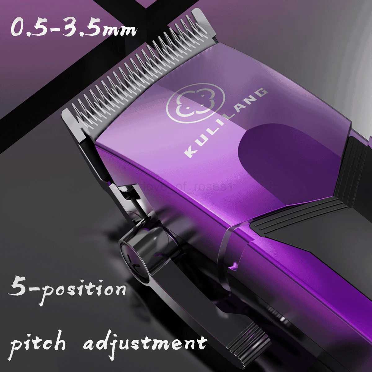 KULILANG NEW R77F 7200RPM Professional Electric Hair Clipper Barber FADE Thin Quality Hair Trimmer Hair Cutting MachineM240715