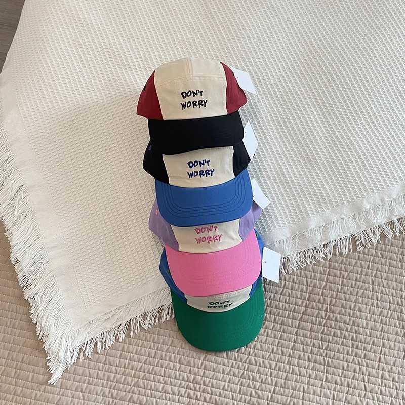 Retro hat summer letter embroidery breathable foot cap baby boy fashionable cotton baseball cap childrens sun protection capW240715