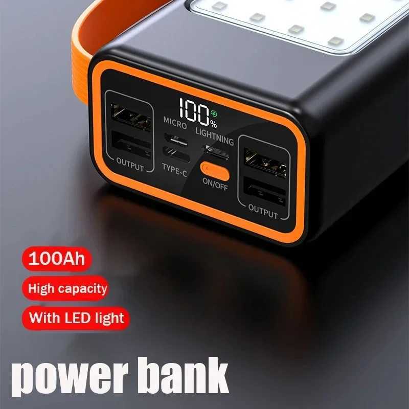 120W Super Fast Charging 200000mAh Power Bank for Iphone 15 Pro Max Laptop LED Light Powerbank Portable External Battery ChargerM240715