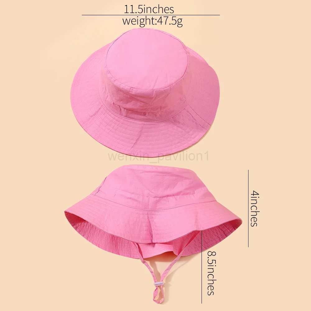 Baby Sun Cap Baby Sun Hat For Girls and Boys Vacation Outdoor Neck Ear Cover Anti UV Kids Beach Caps Bucket Cap 3-8 Years GiftXJ240715