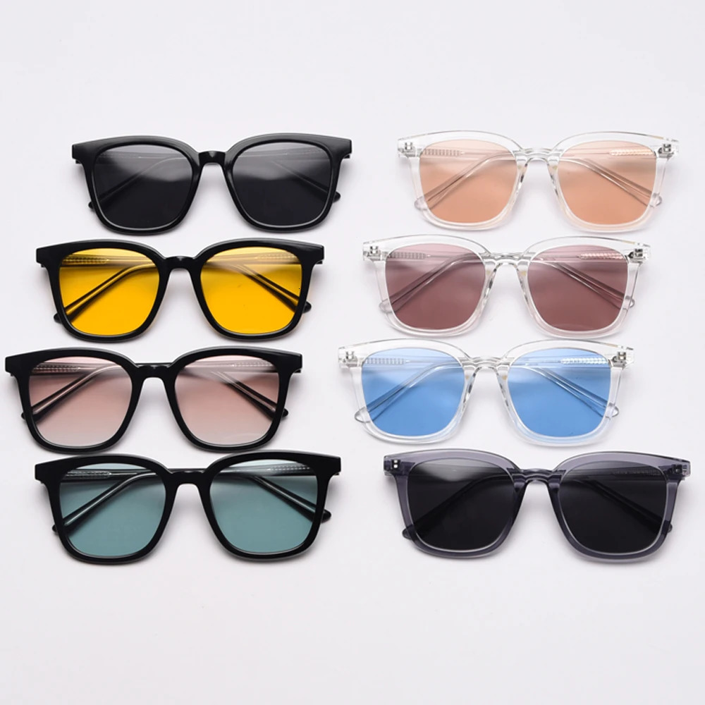 Kachawoo male square polarized sunglasses fashion blue yellow big frame sun glasses female birthday gifts high quality Summer 240712