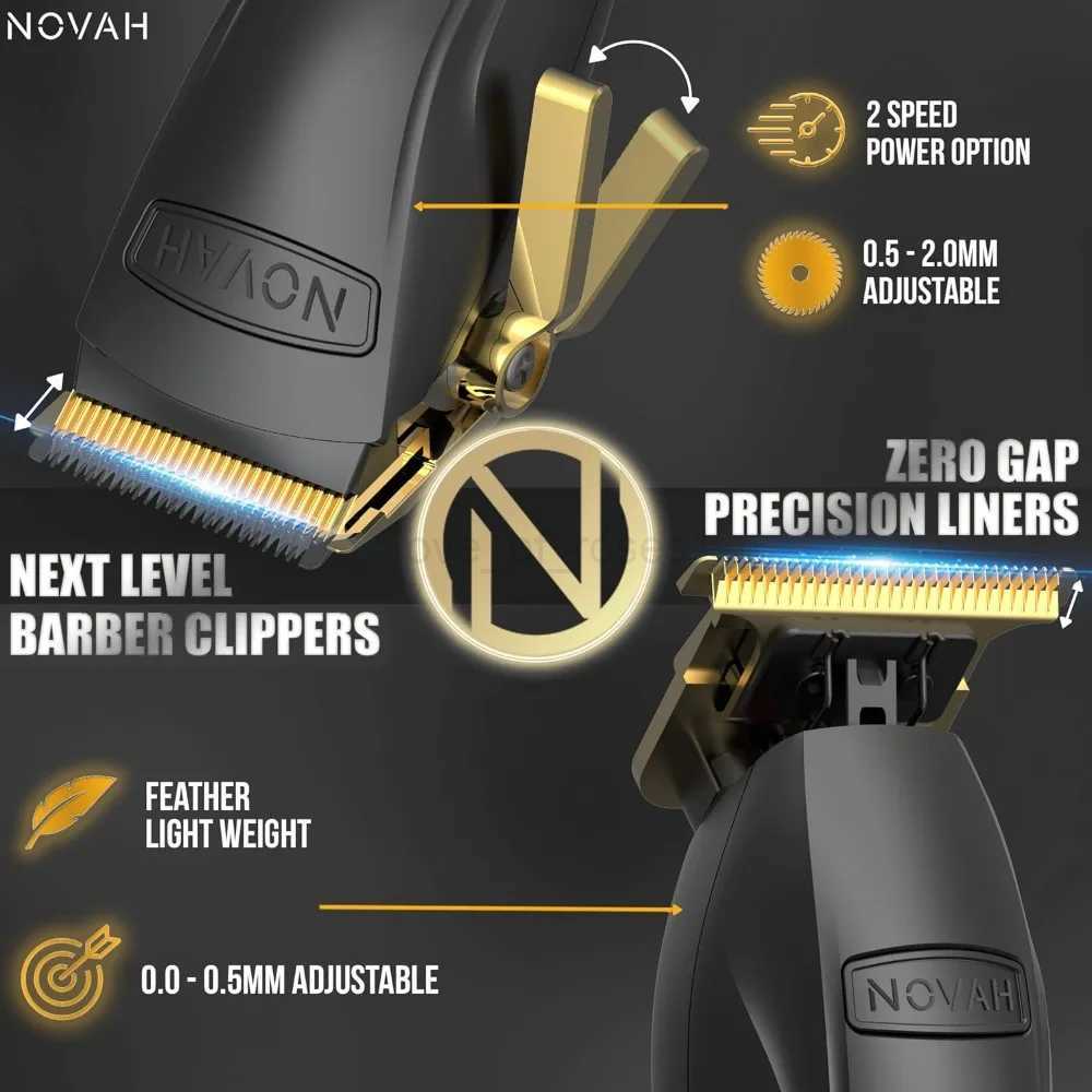 Professional Hair Clippers for Men Professional Barber Clippers and Trimmer Set Mens Cordless Hair ClippersM240715