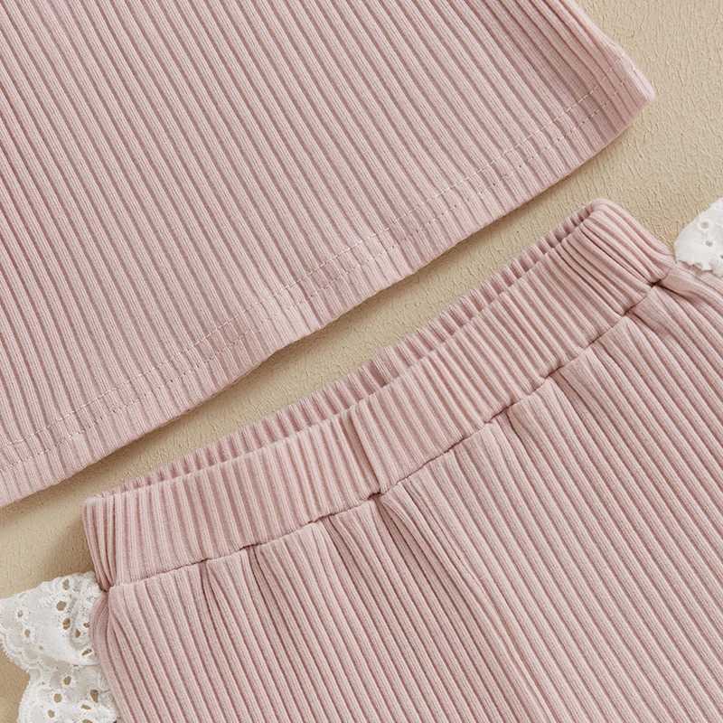 Clothing Sets 2024-04-23 Lioraitiin Kids Girls Shorts Set Short Sleeve Crew Neck Flower T-shirt with Shorts Patchwork Summer Outfit