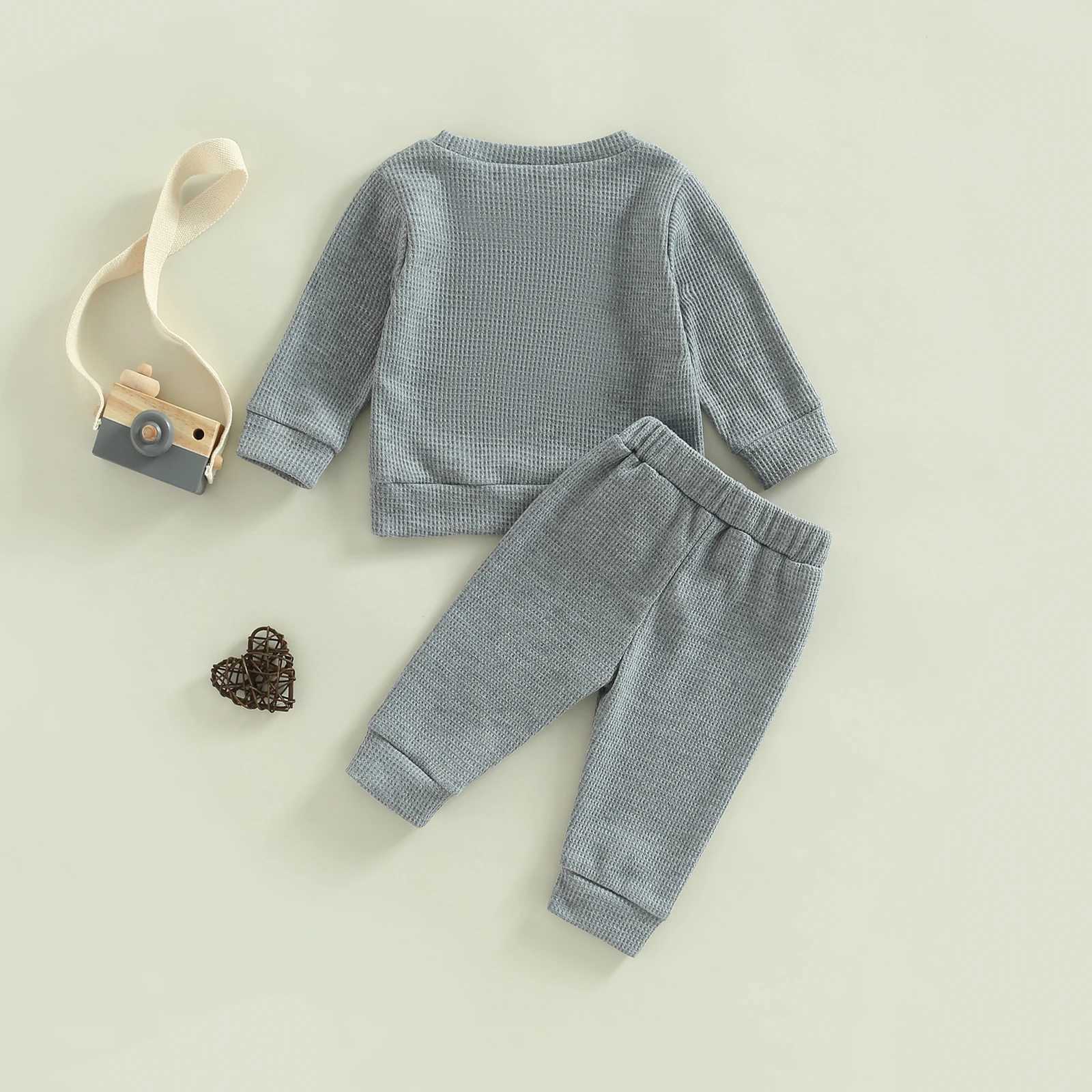 Clothing Sets 2022-09-14 Lioraitiin 0-3Years Toddler Baby Girl Boy 2Pcs Sportswear Outfit Letter Long Sleeve Sweatshirt Tops Sweatpants Set