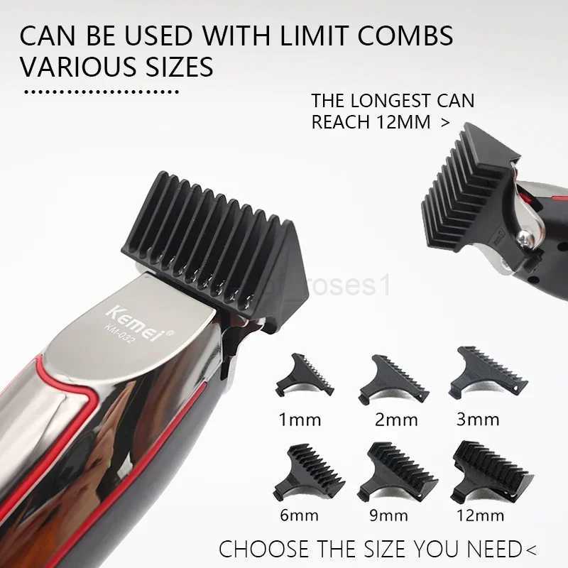 Kemei KM-032 Professional Hair Cutting Machine Grooming Trimmer for Men Finishing Haircut Cordless Clipper Electric Shaver BeardM240715