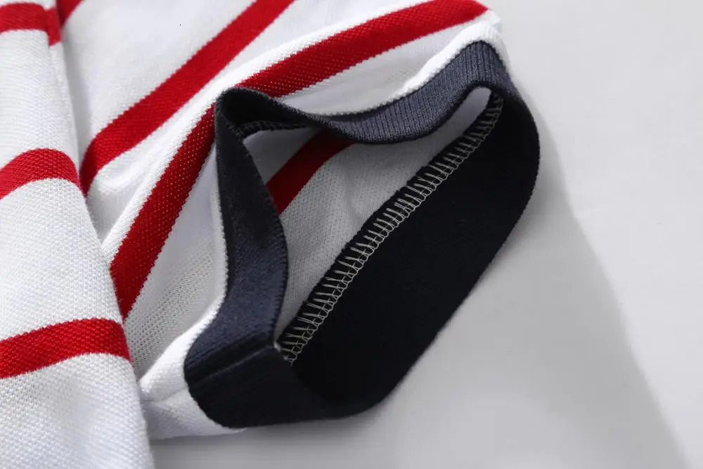 Fashion High Quality Womens Short Sleeve Striped Polos Shirts Casual Cotton Summer Ladies Lapel Tees Slim Female Tops 240710