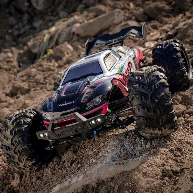 1 16 75KM/H or 50KM/H 4WD RC Car with LED Remote Control Cars High Speed Drift Monster Truck for Kids Vs Wltoys 144001 ToysM240715